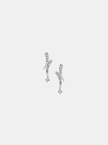 Flora Ribbon Studs Earrings in 925 Silver