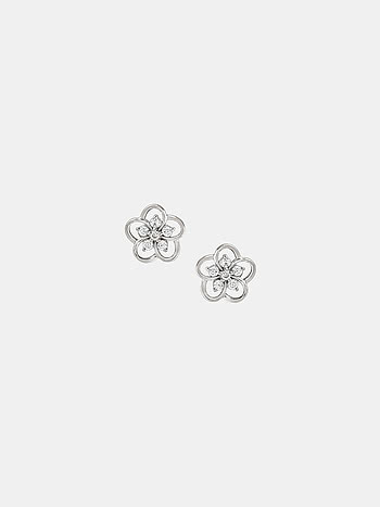 Flora Sunburst Studs Earrings in 925 Silver