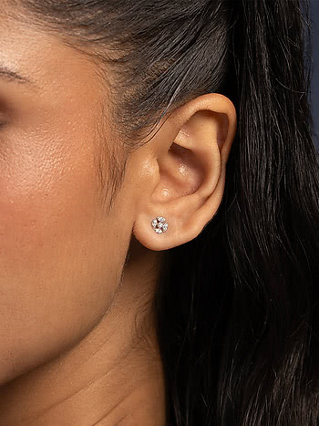 Belle Arc Stud Earrings in 925 Silver