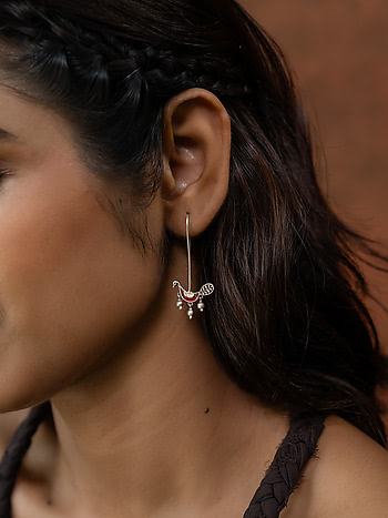 Pakshi Earrings in 925 Silver