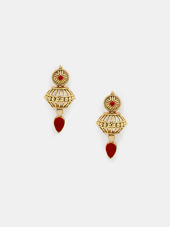 Khambha Earrings in Gold Plated 925 Silver