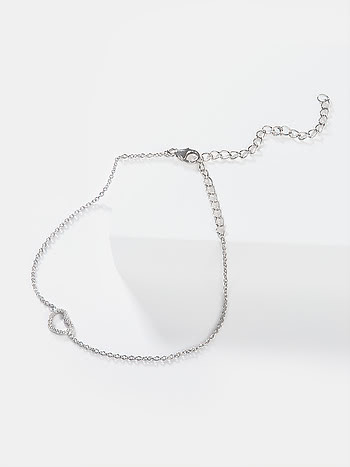 A Piece of Me Heart Anklet in 925 Silver