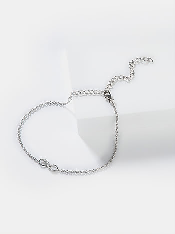 On the Loop Infinity Anklet in 925 Silver