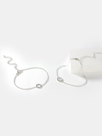 Always And Forever Circle Anklets in 925 Silver