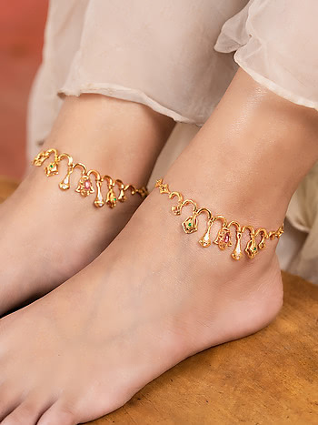 Bridechilla Anklets in Gold Plated 925 Silver