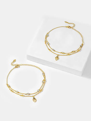 Queen of Encouragement Anklets in Gold Plated 925 Silver