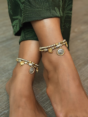 Silver on sale anklets caratlane