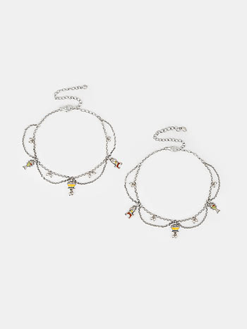 Ekatra Anklets in Oxidised 925 Silver