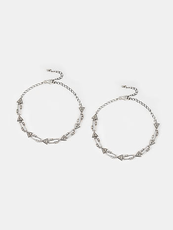 Elizabeth Allen Anklets in Oxidised 925 Silver