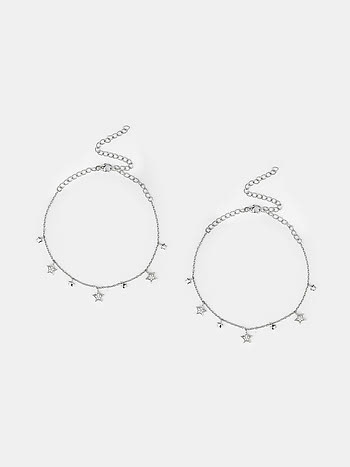 Stars Aligned Anklets in 925 Silver