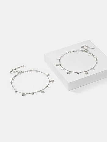 Stars Aligned Anklets in 925 Silver