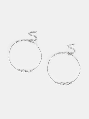 Infinite Possibilities Anklets in Rhodium Plated 925 Silver