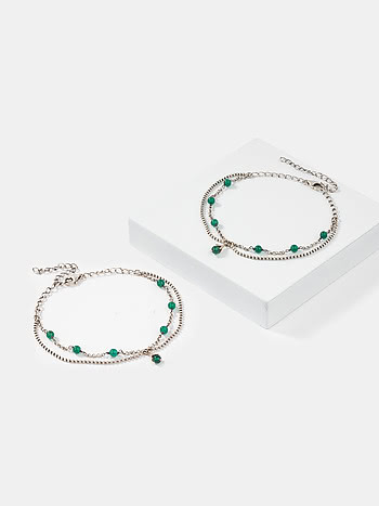 Unlearn Anklets in Oxidised 925 Silver