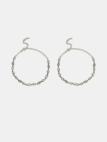 Gup Shup Anklets in 925 Oxidised Silver