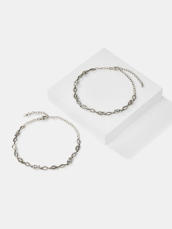 Gup Shup Anklets in 925 Oxidised Silver