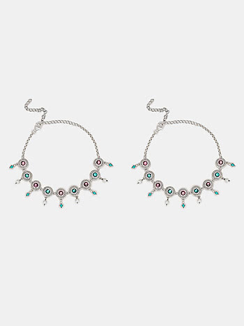 Mehendi Masti Anklets in 925 Silver