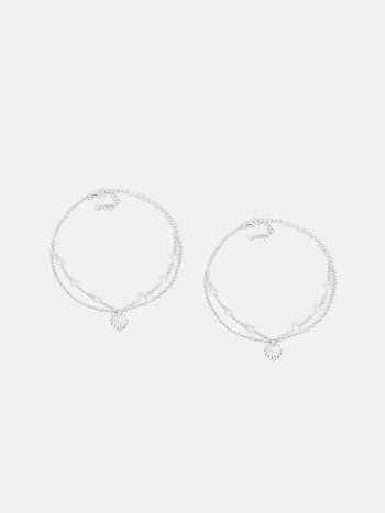 Shells On The Shore Anklet in 925 Silver