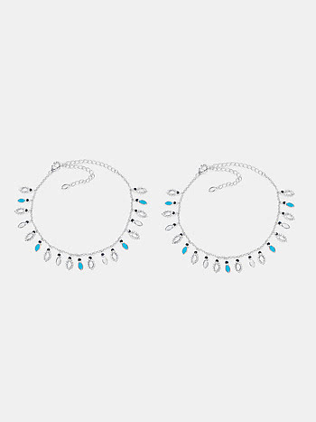 Bye Bye Nazar Evil Eye Anklets in 925 Silver