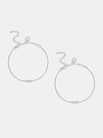 Beaded Trail Anklets in 925 Silver