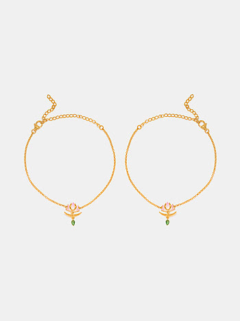 Kamal Anklet in Gold Plated 925 Silver