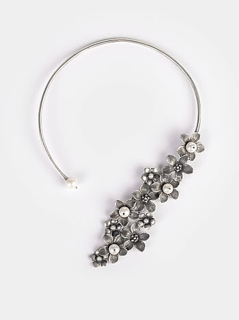 Jen W Necklace in 925 Oxidised Silver