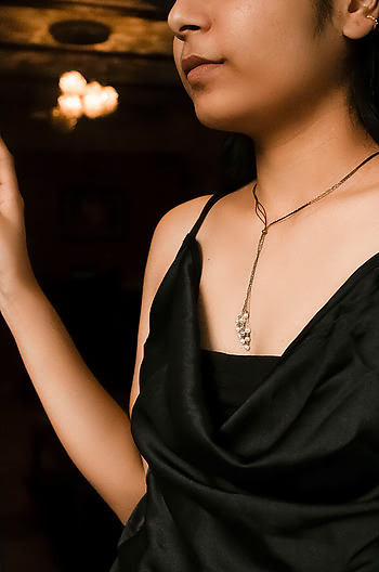 Midnight Sky Necklace in Black Rhodium Plating