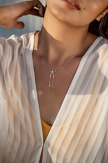 Slick Mode Necklace in 925 Silver