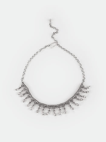 Antique Nanammas Temple Visit Choker in 925 Silver