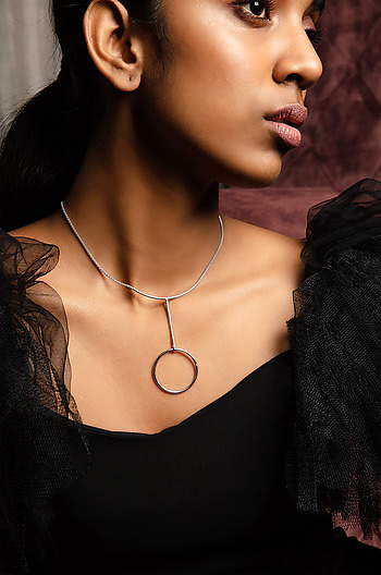 Love Yourself Necklace in Rhodium Plating