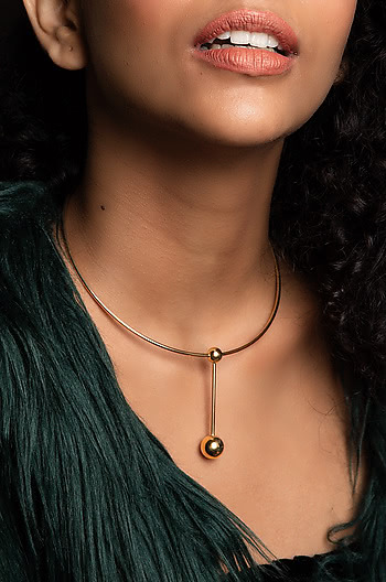 Girl On Fire Necklace in Gold Plating