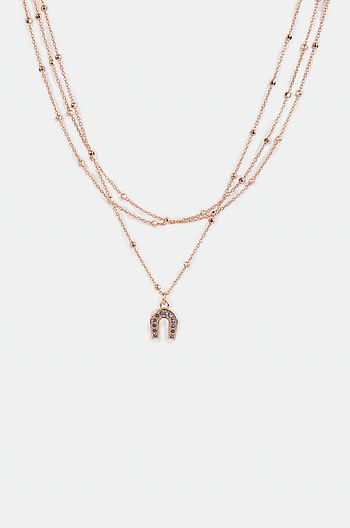 Hollaback Girl Necklace in Rose Gold Plating