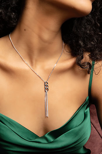 Party Rock Anthem Necklace in Rhodium Plating