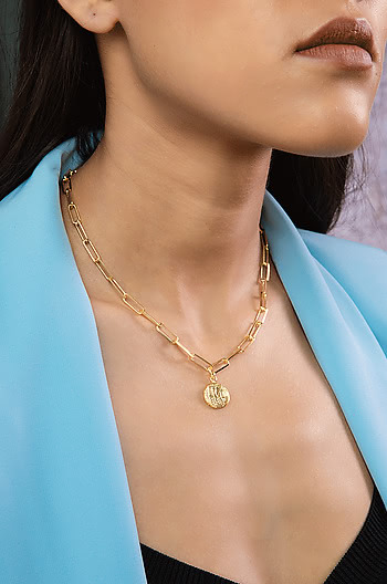 Rolling In It Necklace in Gold Plating