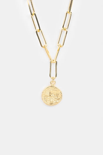 Rolling In It Necklace in Gold Plating