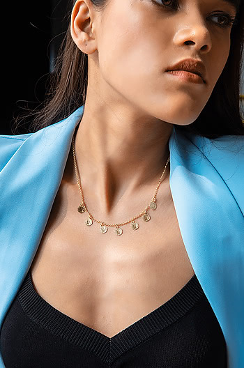 On a Dime Necklace in Gold Plating