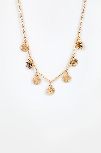 On a Dime Necklace in Gold Plating
