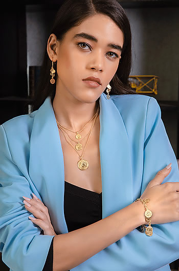 All In Layered Necklace In Gold Plating