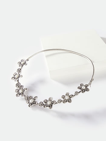 Becky H Necklace in 925 Oxidised Silver