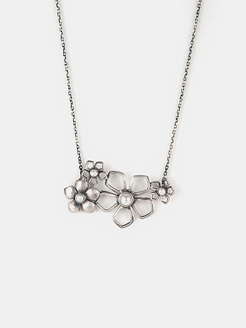 Betty F Necklace in 925 Oxidised Silver