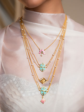 Buy Baari Barsi Necklace In Gold Plated 