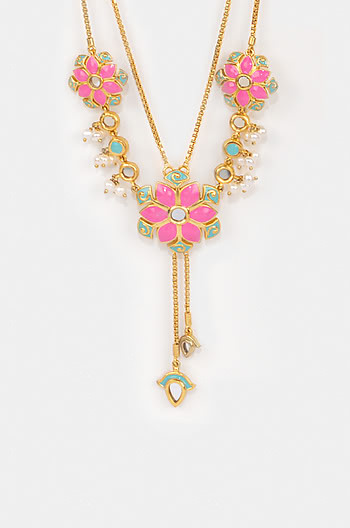 Gal Mithi Necklace in Gold Plated Brass