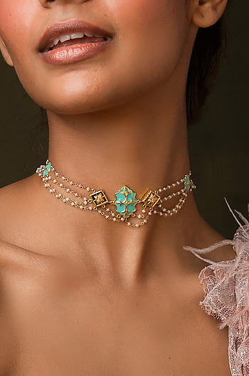 Aaja Nachle Necklace in Gold Plated Brass