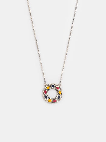 Chokti Pattern Necklace in Oxidised 925 Silver