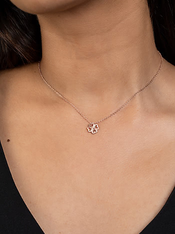 Rose Gold Clover Necklace – GIVA Jewellery