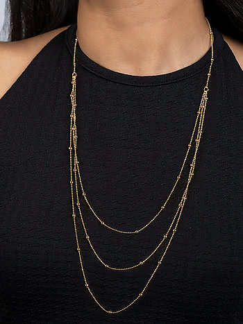 caratlane layered necklace