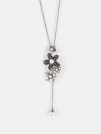 Marie C Necklace in 925 Oxidised Silver