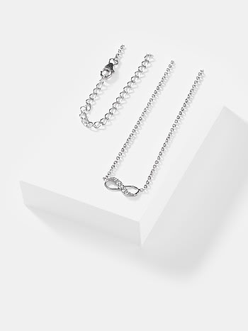 On the Loop Infinity Pendant Necklace in 925 Silver