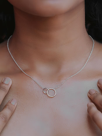 Shaya Silver Necklace. Stay with Me Circle Pendant Necklace in 925 Silver. Jewellery for Women in Sterling Silver, Shaya SilverJewellery.