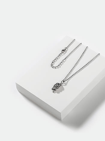 Feels Like Autumn Leaf Pendant Necklace in 925 Silver