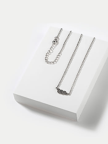 Back To You Leaf Pendant Necklace in 925 Silver